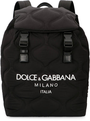 Backpack with logo print-1